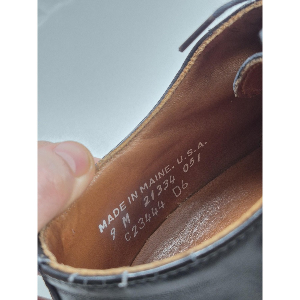 Cole Haan Shoes Mens Size 9 Black Cap Toe Oxford Dress Leather Made In USA - Picture 9 of 11